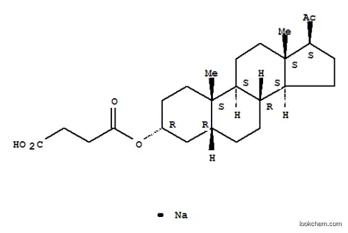 Molecular Structure of 2766-62-3 (3-hydroxy-5-beta-pregnan-20-one hemisuccinate)