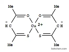 Molecular Structure of 27821-98-3 (Copper,bis(4-thioxo-2-pentanonato-O,S)- (9CI))