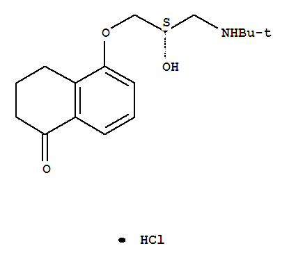 (-)-5-[3-(tert-butylamino)-2-hydroxypropoxy]-3,4-dihydronaphthalene-1(2H)-one hydrochloride