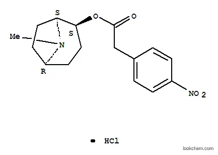 Molecular Structure of 2792-92-9 (8-methyl-8-azabicyclo[3.2.1]oct-2-yl (4-nitrophenyl)acetate hydrochloride (1:1))