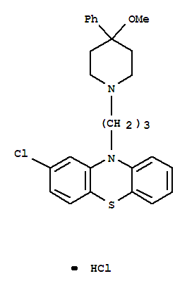 2-CHLORO-10-(3-(4-METHOXY-4-PHENYLPIPERIDIN-1-YL)PROPYL)PHENOTHIAZINE HCL,HYDRATE