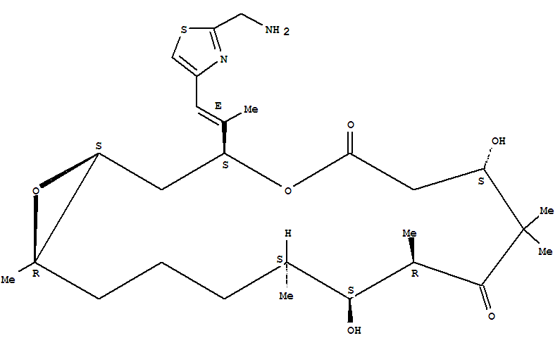99% up by HPLC (1S,3S,7S,10R,11S,12S,16R)-3-[(1E)-2-[2-(Aminomethyl)-4-thiazolyl]-1-methylethenyl]-7,11-dihydroxy-8,8,10,12,16-pentamethyl-4,17-dioxabicyclo[14.1.0]heptadecane-5,9-dione 280578-49-6
