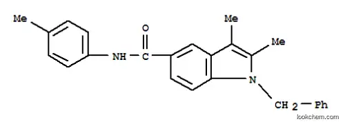 Molecular Structure of 284664-30-8 (1-benzyl-2,3-dimethyl-N-(4-methylphenyl)-1H-indole-5-carboxamide)