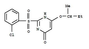 4(1H)-PYRIMIDINONE, 2-[(2-CHLOROPHENYL)SULFONYL]-6-(1-METHYLPROPOXY)-