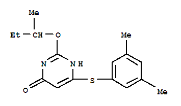 4(1H)-PYRIMIDINONE, 6-[(3,5-DIMETHYLPHENYL)THIO]-2-(1-METHYLPROPOXY)-