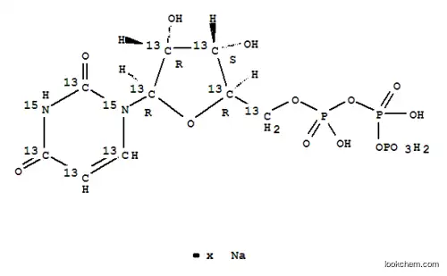 Molecular Structure of 285978-18-9 (URIDINE-13C9, 15N2-5 TRIPHOSPHATE SODI U)