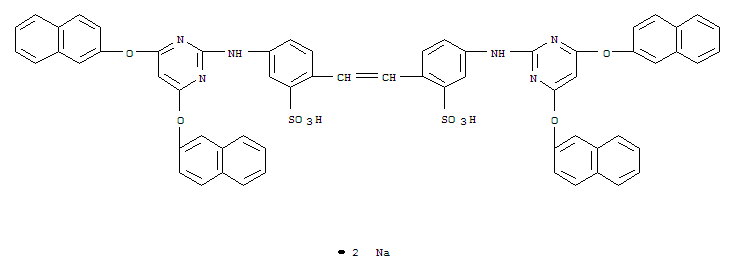 4,4'-BIS[2,6-DI(2-NAPHTHOXY)PYRIMIDIN-4-YLAMINO] STILBENE-2,2'-DISULFONIC ACID
