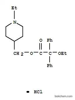 Molecular Structure of 2893-42-7 (2,2-Diphenyl-2-ethoxyacetic acid (1-ethyl-4-piperidyl)methyl ester hyd rochloride)