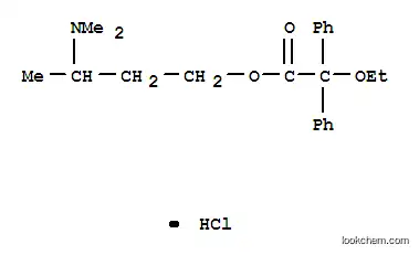 Molecular Structure of 2893-71-2 (4-{[ethoxy(diphenyl)acetyl]oxy}-N,N-dimethylbutan-2-aminium chloride)