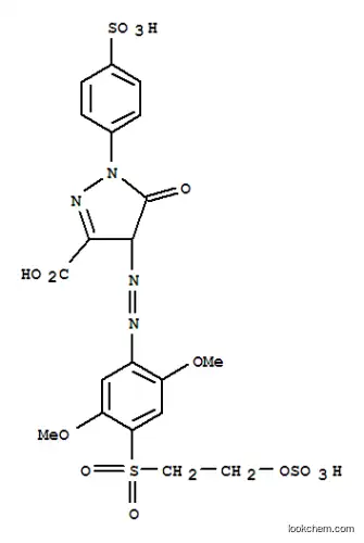 1H-Pyrazole-3-carboxylic acid, 4-((2,5-dimethoxy-4-((2-(sulfooxy)ethyl)sulfonyl)phenyl)azo)-4,5-dihydro-5-oxo-1-(4-sulfophenyl)-
