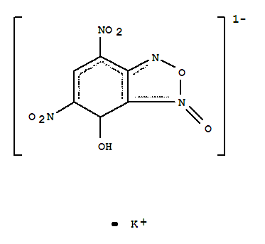 2,1,3-Benzoxadiazol-4-ol,1,4-dihydro-5,7-dinitro-, 3-oxide, ion(1-), potassium (1:1)