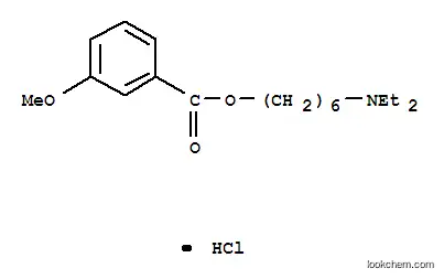 Molecular Structure of 29278-94-2 (6-(diethylamino)hexyl 3-methoxybenzoate hydrochloride (1:1))
