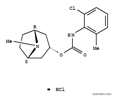Molecular Structure of 29364-17-8 ([(1R,5S)-8-methyl-8-azabicyclo[3.2.1]oct-3-yl] N-(2-chloro-6-methyl-ph enyl)carbamate hydrochloride)