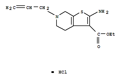 ethyl 2-amino-6-(prop-2-en-1-yl)-4,5,6,7-tetrahydrothieno[2,3-c]pyridine-3-carboxylate hydrochloride (1:1)