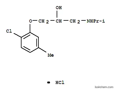 Molecular Structure of 29678-21-5 (2-Propanol,1-(2-chloro-5-methylphenoxy)-3-[(1-methylethyl)amino]-, hydrochloride (1:1))