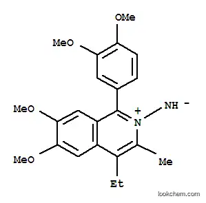 Molecular Structure of 29726-99-6 (1-(3,4-Dimethoxyphenyl)-4-ethyl-6,7-dimethoxy-3-methylisoquinolin-2-ium-2-amine anion)