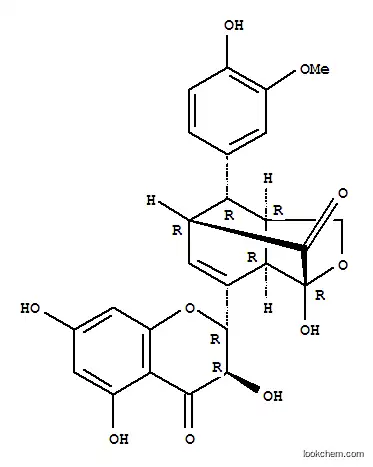 3-Hydroxy-10-(4-hydroxy-3-methoxyphenyl)-8-(3,5,7-trihydroxy-4-oxo-2,3-dihydrochromen-2-yl)-4-oxatricyclo[4.3.1.03,7]dec-8-en-2-one