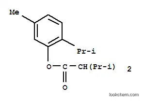 Molecular Structure of 30129-29-4 (5-methyl-2-(propan-2-yl)phenyl 2-propylpentanoate)