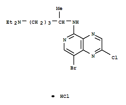1,4-Pentanediamine,N4-(8-bromo-2-chloropyrido[3,4-b]pyrazin-5-yl)-N1,N1-diethyl-, hydrochloride(1:1) cas  30146-53-3