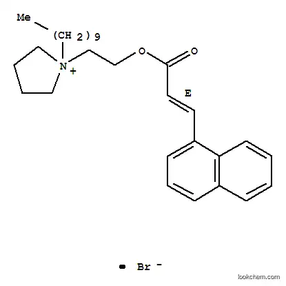 Molecular Structure of 302-64-7 (1-decyl-1-(2-{[(2E)-3-naphthalen-1-ylprop-2-enoyl]oxy}ethyl)pyrrolidinium bromide)