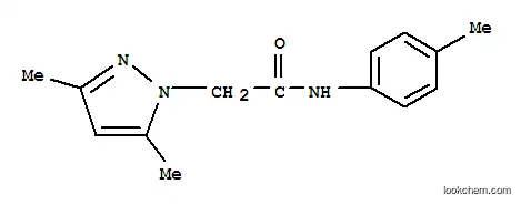 Molecular Structure of 302542-60-5 (1H-Pyrazole-1-acetamide,3,5-dimethyl-N-(4-methylphenyl)-)
