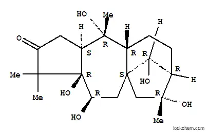 Molecular Structure of 30272-18-5 ((14R)-5,6β,10,14,16-Pentahydroxygrayanotoxan-3-one)