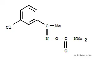 Molecular Structure of 30289-00-0 (({[(1Z)-1-(3-chlorophenyl)ethylidene]amino}oxy)(dimethylamino)methanone)