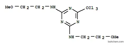 Molecular Structure of 30388-85-3 (1,3,5-Triazine-2,4-diamine,N2,N4-bis(2-methoxyethyl)-6-(trichloromethyl)-)