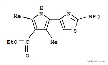 1H-Pyrrole-3-carboxylicacid,5-(2-amino-4-thiazolyl)-2,4-dimethyl-,ethylester(9CI)