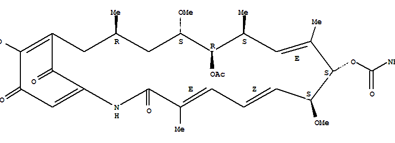9-(carbamoyloxy)-8,14,19-trimethoxy-4,10,12,16-tetramethyl-3,20,22-trioxo-2-azabicyclo[16.3.1]docosa-1(21),4,6,10,18-pentaen-13-yl acetate
