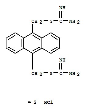 Carbamimidothioic acid,9,10-anthracenediylbis(methylene) ester, dihydrochloride (9CI)(3063-89-6)