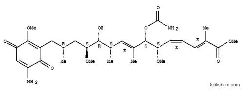 Molecular Structure of 30674-68-1 (methyl (8E)-15-(5-amino-2-methoxy-3,6-dioxocyclohexa-1,4-dien-1-yl)-7-(carbamoyloxy)-11-hydroxy-6,12-dimethoxy-2,8,10,14-tetramethylpentadeca-2,4,8-trienoate)