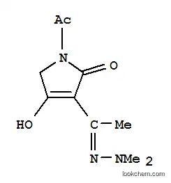 Molecular Structure of 306753-96-8 (2H-Pyrrol-2-one, 1-acetyl-3-[1-(dimethylhydrazono)ethyl]-1,5-dihydro-4-hydroxy- (9CI))