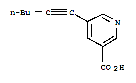 5-Hex-1-ynylnicotinic acid, 97%