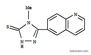 Molecular Structure of 306935-38-6 (4-METHYL-5-QUINOLIN-6-YL-4H-1,2,4-TRIAZOLE-3-THIOL)