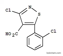 Molecular Structure of 306935-52-4 (3-CHLORO-5-(2-CHLOROPHENYL)ISOTHIAZOLE-4-CARBOXYLIC ACID)