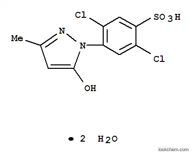 Molecular Structure of 306935-68-2 (2,5-DICHLORO-4-(5-HYDROXY-3-METHYL-1H-PYRAZOL-1-YL)BENZENESULFONIC ACID DIHYDRATE)