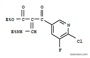 Molecular Structure of 306935-70-6 (ETHYL 2-[(6-CHLORO-5-FLUOROPYRIDIN-3-YL)CARBONYL]-3-(ETHYLAMINO)ACRYLATE)