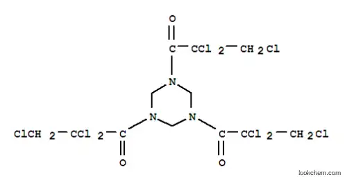 Molecular Structure of 30805-20-0 (s-Triazine,hexahydro-1,3,5-tris(2,2,3-trichloropropionyl)- (8CI))