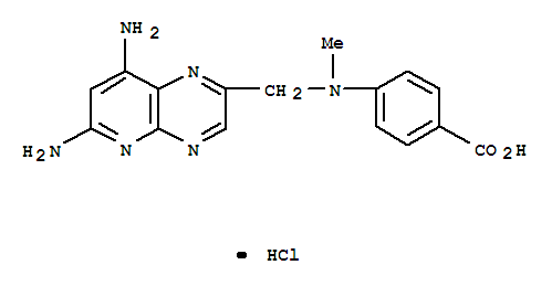 Benzoic acid,4-[[(6,8-diaminopyrido[2,3-b]pyrazin-2-yl)methyl]methylamino]-, hydrochloride(1:1) cas  30826-49-4