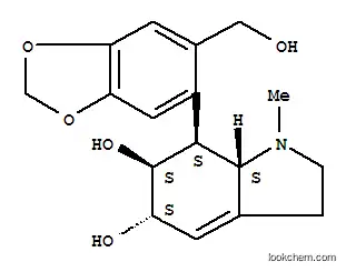Molecular Structure of 30892-11-6 (1H-Indole-5,6-diol,2,3,5,6,7,7a-hexahydro-7-[6-(hydroxymethyl)-1,3-benzodioxol-5-yl]-1-methyl-,(5S,6S,7S,7aS)-)