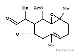 Molecular Structure of 31021-30-4 (Oxireno[4,5]cyclodeca[1,2-b]furan-8(1aH)-one,10-(acetyloxy)-2,3,6,6a,9,9a,10,10a-octahydro-1a,5,9-trimethyl-,(1aR,4E,6aS,9S,9aR,10S,10aR)- (9CI))