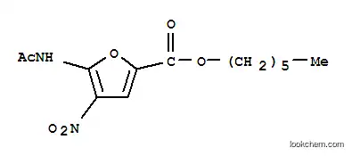 2-Furancarboxylic acid, 5-(acetylamino)-4-nitro-, hexyl ester