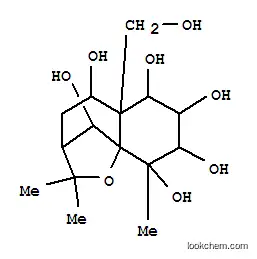 Molecular Structure of 31230-10-1 (2H-3,9a-Methano-1-benzoxepin-5,6,7,8,9,10-hexol,octahydro-5a-(hydroxymethyl)-2,2,9-trimethyl-, (3R,5S,5aR,6R,7R,8S,9S,9aS,10R)-(9CI))