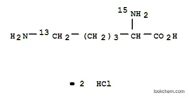 Molecular Structure of 312623-81-7 (DL-LYSINE-6-13C-EPSILON-15N DIHYDRO-CHLORIDE)