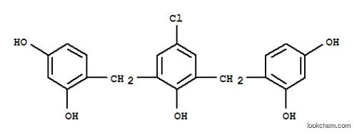 Molecular Structure of 31265-39-1 (4,4'-[(5-chloro-2-hydroxy-1,3-phenylene)bis(methylene)]bisresorcinol)