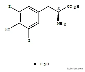 Molecular Structure of 312693-60-0 (3,5-Diiodo-L-tyrosine dihydrate)