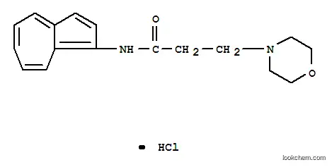 Molecular Structure of 31301-63-0 (N-(azulen-1-yl)-3-(morpholin-4-yl)propanamide hydrochloride (1:1))