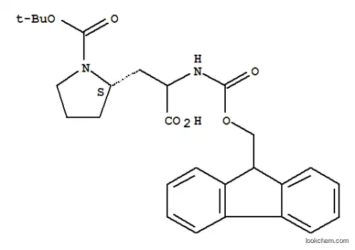 Molecular Structure of 313052-08-3 (2-N-FMOC-AMINO-3-(2-N-BOC-AMINO-PYRROLIDINYL)PROPIONIC ACID)