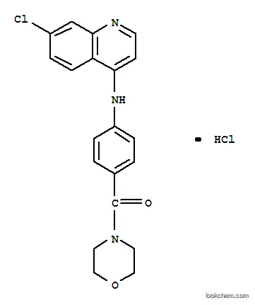Molecular Structure of 31309-76-9 (Methanone,[4-[(7-chloro-4-quinolinyl)amino]phenyl]-4-morpholinyl-, hydrochloride (1:1))
